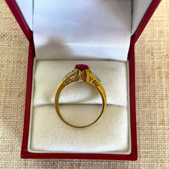 Ruby heart ring - Picture 4 of 4